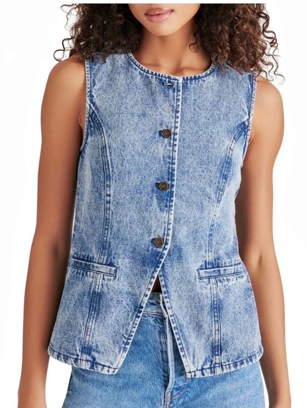 Steve Madden Wesley Top Denim Vest
